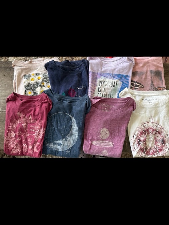Aeropostale Tops - Aeropostale Girls Assorted Graphic Short Sleeve Tees - Pink, Navy, White